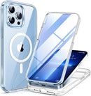 Iphone 16 Full - Body Bumper Phone Case with Built - In Full Glass Screen & Lens Protector