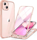Iphone 16 Full - Body Bumper Phone Case with Built - In Full Glass Screen & Lens Protector