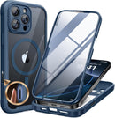 Iphone 16 Full - Body Bumper Phone Case with Built - In Full Glass Screen & Lens Protector