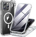 Iphone 16 Full - Body Bumper Phone Case with Built - In Full Glass Screen & Lens Protector