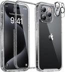 Iphone 16 Full - Body Bumper Phone Case with Built - In Full Glass Screen & Lens Protector