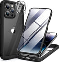 Iphone 16 Full - Body Bumper Phone Case with Built - In Full Glass Screen & Lens Protector