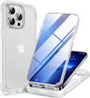 Iphone 16 Full - Body Bumper Phone Case with Built - In Full Glass Screen & Lens Protector