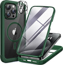 Iphone 16 Full - Body Bumper Phone Case with Built - In Full Glass Screen & Lens Protector