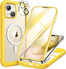 Iphone 16 Full - Body Bumper Phone Case with Built - In Full Glass Screen & Lens Protector