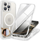 Iphone 16 Full - Body Bumper Phone Case with Built - In Full Glass Screen & Lens Protector