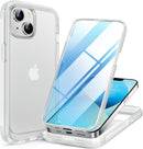 Iphone 16 Full - Body Bumper Phone Case with Built - In Full Glass Screen & Lens Protector
