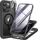 Iphone 16 Full - Body Bumper Phone Case with Built - In Full Glass Screen & Lens Protector