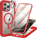 Iphone 16 Full - Body Bumper Phone Case with Built - In Full Glass Screen & Lens Protector