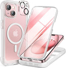 Iphone 16 Full - Body Bumper Phone Case with Built - In Full Glass Screen & Lens Protector