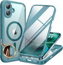 Iphone 16 Full - Body Bumper Phone Case with Built - In Full Glass Screen & Lens Protector