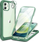 Iphone 16 Full - Body Bumper Phone Case with Built - In Full Glass Screen & Lens Protector