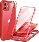 Iphone 16 Full - Body Bumper Phone Case with Built - In Full Glass Screen & Lens Protector