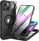 Iphone 16 Full - Body Bumper Phone Case with Built - In Full Glass Screen & Lens Protector