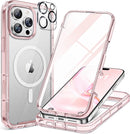 Iphone 16 Full - Body Bumper Phone Case with Built - In Full Glass Screen & Lens Protector