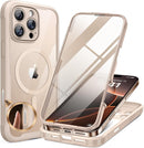 Iphone 16 Full - Body Bumper Phone Case with Built - In Full Glass Screen & Lens Protector