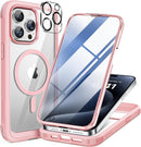 Iphone 16 Full - Body Bumper Phone Case with Built - In Full Glass Screen & Lens Protector