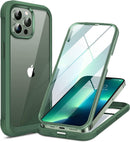 Iphone 16 Full - Body Bumper Phone Case with Built - In Full Glass Screen & Lens Protector
