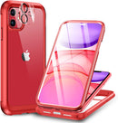 Iphone 16 Full - Body Bumper Phone Case with Built - In Full Glass Screen & Lens Protector