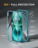 Iphone 16 Full - Body Bumper Phone Case with Built - In Full Glass Screen & Lens Protector