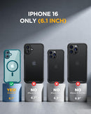 Iphone 16 Full - Body Bumper Phone Case with Built - In Full Glass Screen & Lens Protector