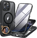 Iphone 16 Full - Body Bumper Phone Case with Built - In Full Glass Screen & Lens Protector