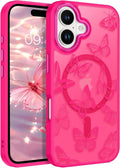 iPhone 16 Plus Butterfly Case with MagSafe & Matte Translucent Back