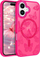 iPhone 16 Plus Butterfly Case with MagSafe & Matte Translucent Back