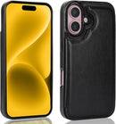 iPhone 16 Plus Flip Folio Wallet Case Credit Card Holder Slot PU Leather Cover 6.7 inch Blue