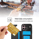 iPhone 16 Plus Flip Folio Wallet Case Credit Card Holder Slot PU Leather Cover 6.7 inch Blue