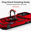 iPhone 16 Plus Ring Kickstand Case with Slide Camera Cover & Screen