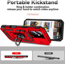 iPhone 16 Plus Ring Kickstand Case with Slide Camera Cover & Screen