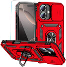iPhone 16 Plus Ring Kickstand Case with Slide Camera Cover & Screen