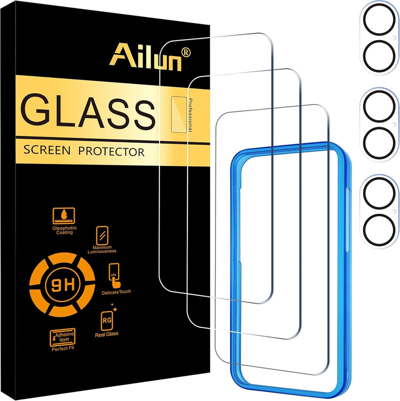 iPhone 16 Plus Screen & Camera Lens Protector 3+3 Pack Glass Set