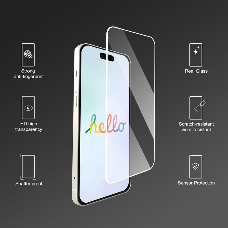 iPhone 16 Plus Screen & Camera Lens Protector 3+3 Pack Glass Set