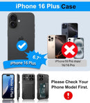 iPhone 16 Plus Wallet Case with Slide Camera