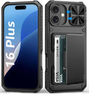 iPhone 16 Plus Wallet Case with Slide Camera