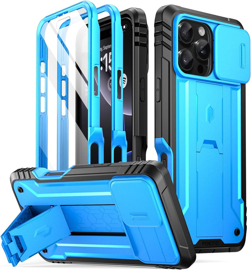 iPhone 16 Pro 6.3 inch Full - Body Military Grade Rugged Shockproof Cover Black - Gorilla Cases