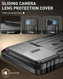 iPhone 16 Pro 6.3 inch Full - Body Military Grade Rugged Shockproof Cover Black