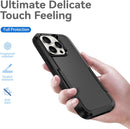 iPhone 16 Pro Case Black Heavy Duty Protection Shockproof Anti - Scratch Cover Phone Case