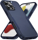 iPhone 16 Pro Case Black Heavy Duty Protection Shockproof Anti - Scratch Cover Phone Case