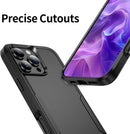 iPhone 16 Pro Case Black Heavy Duty Protection Shockproof Anti - Scratch Cover Phone Case