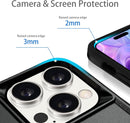 iPhone 16 Pro Case Black Heavy Duty Protection Shockproof Anti - Scratch Cover Phone Case