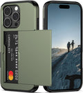 iPhone 16 Pro Case Card Holder Heavy Duty Dual Layer Shockproof Wallet Case