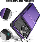 iPhone 16 Pro Case Card Holder Heavy Duty Dual Layer Shockproof Wallet Case