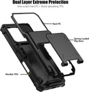 iPhone 16 Pro Case Card Holder Heavy Duty Dual Layer Shockproof Wallet Case