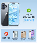iPhone 16 Pro Case Clear 6.3" Slim Shockproof Protective Case