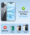 iPhone 16 Pro Case Clear 6.3" Slim Shockproof Protective Case