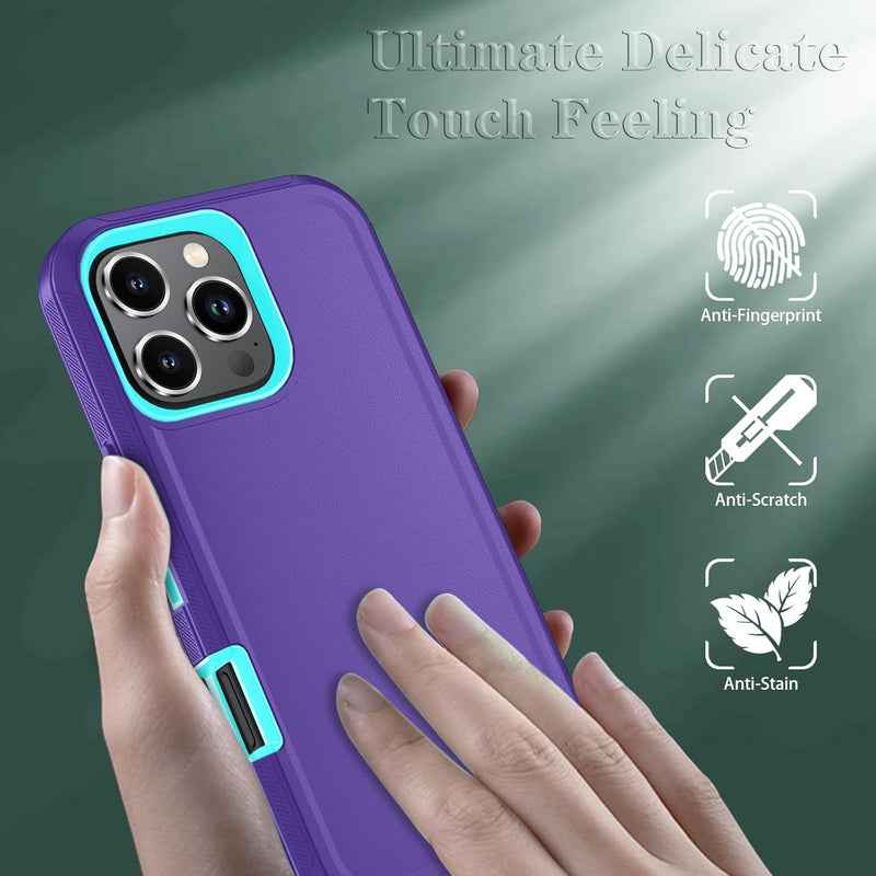 iPhone 16 Pro Case HD Screen Protector Heavy Duty Shockproof & Dust Proof Purple Sky Blue - Gorilla Cases