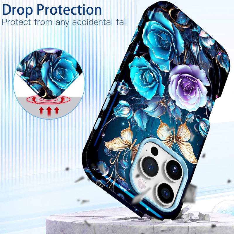 iPhone 16 Pro Case Heavy Duty Full Body Shockproof Protection 3 in 1 Hybrid Hard PC Soft Rubber Rugged Drop Protective Slim Women Phone Case - Gorilla Cases